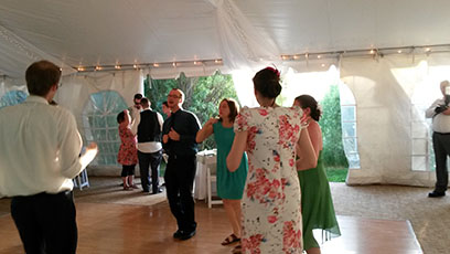 Photo of dance after Artessia and Rodney's wedding