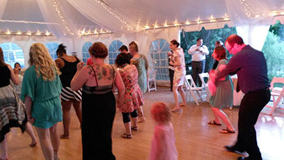 Photo of dance after Artessia and Rodney's wedding