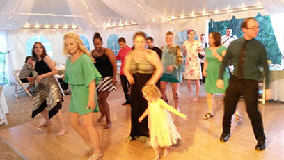 Photo of dance after Artessia and Rodney's wedding