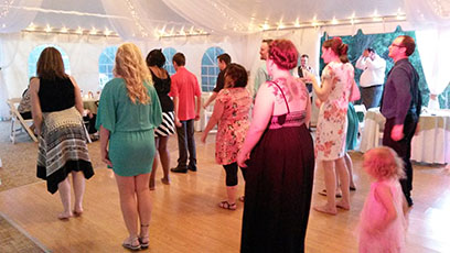 Photo of dance after Artessia and Rodney's wedding